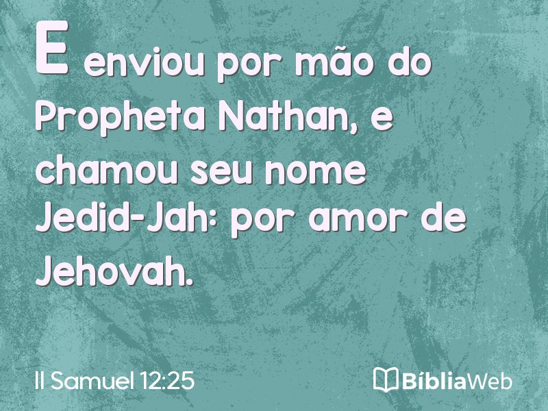 II Samuel 12:25 em imagem para compartilhar