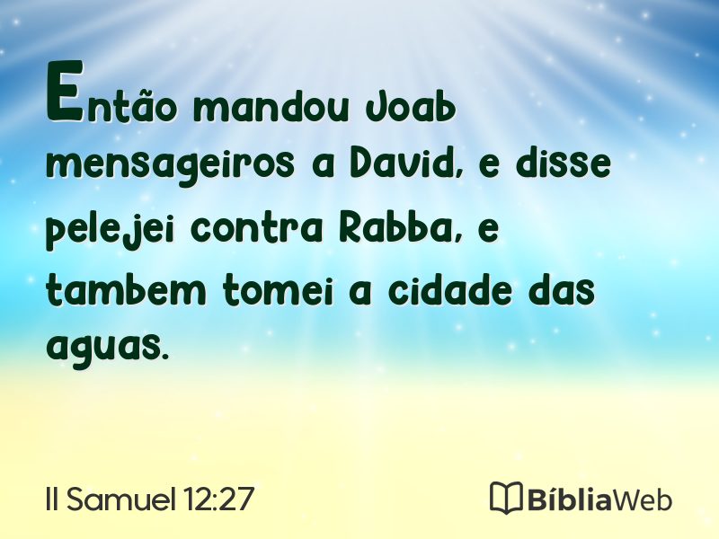 II Samuel 12:27 em imagem para compartilhar