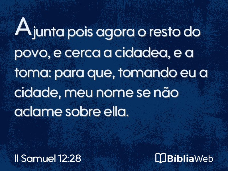 II Samuel 12:28 em imagem para compartilhar