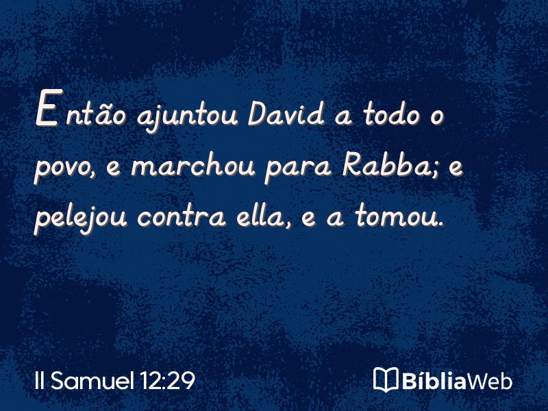 II Samuel 12:29 em imagem para compartilhar