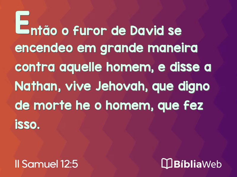 II Samuel 12:5 em imagem para compartilhar