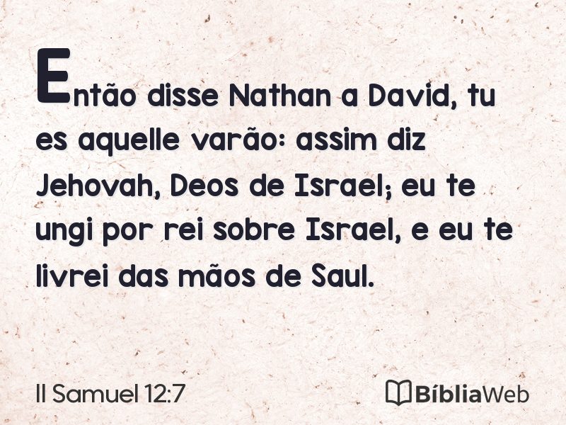 II Samuel 12:7 em imagem para compartilhar