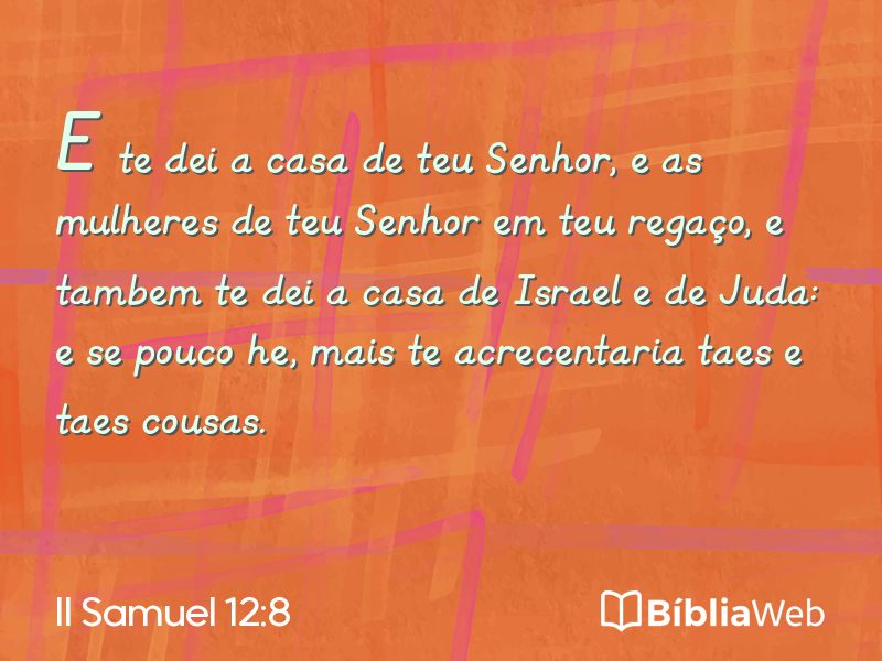 II Samuel 12:8 em imagem para compartilhar
