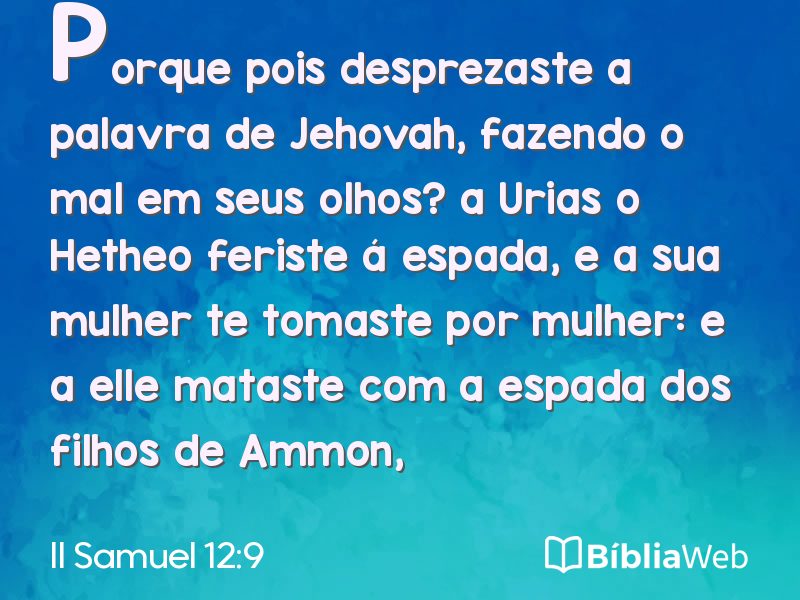II Samuel 12:9 em imagem para compartilhar
