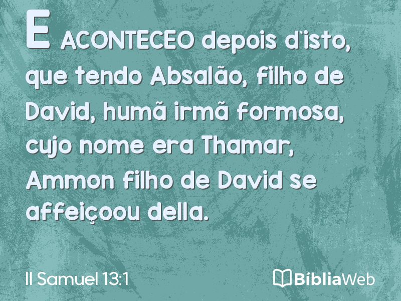 II Samuel 13:1 em imagem para compartilhar