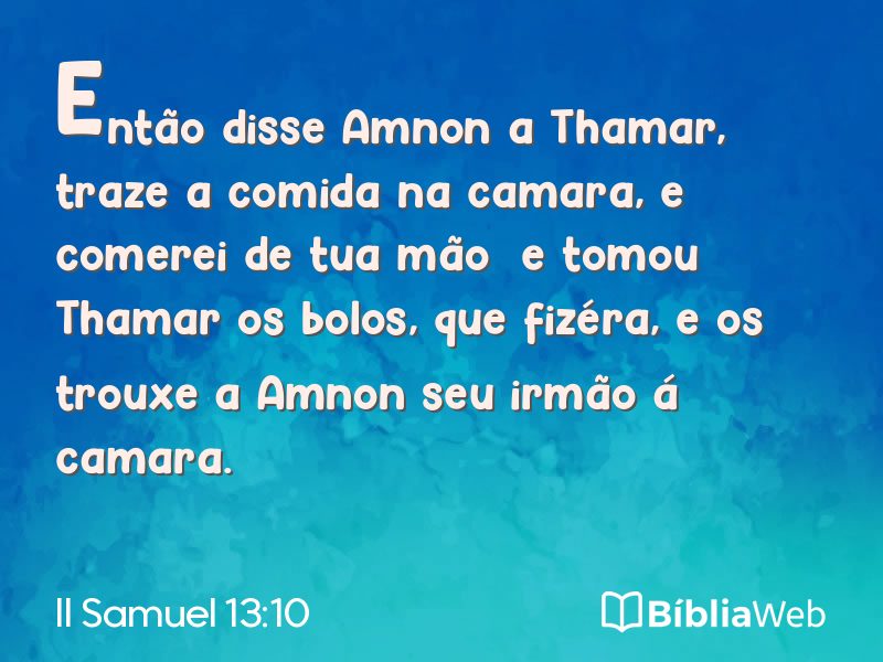 II Samuel 13:10 em imagem para compartilhar