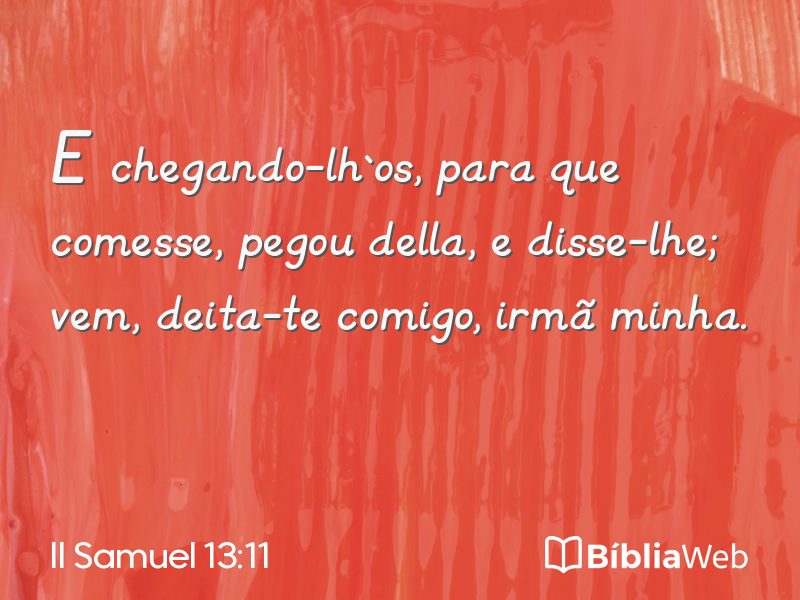 II Samuel 13:11 em imagem para compartilhar