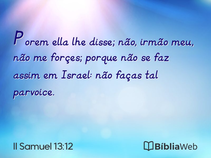 II Samuel 13:12 em imagem para compartilhar