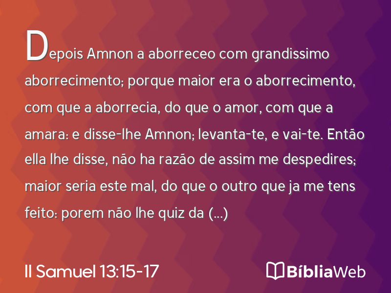 II Samuel 13:15-17 em imagem para compartilhar