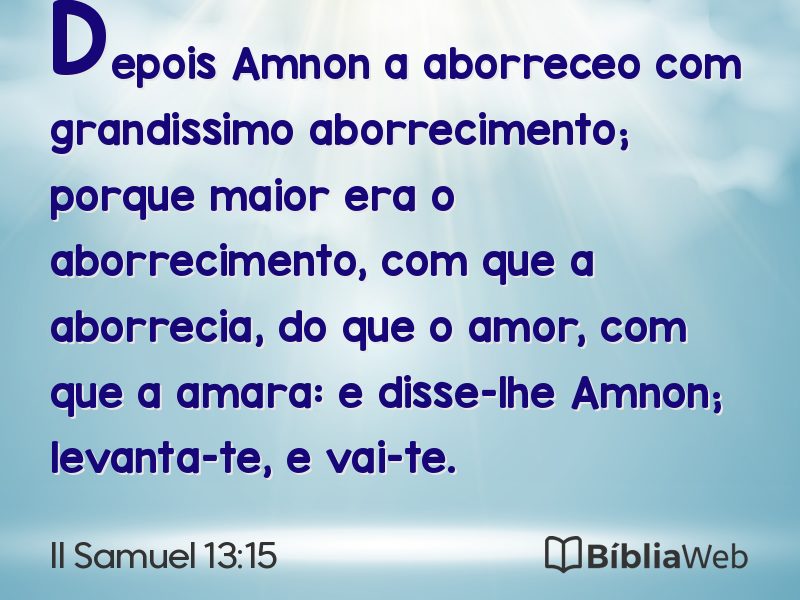 II Samuel 13:15 em imagem para compartilhar