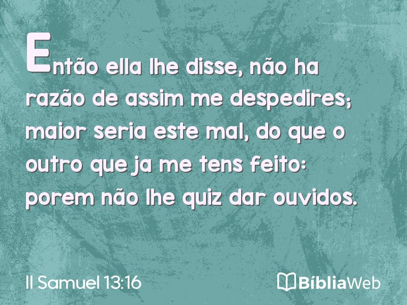 II Samuel 13:16 em imagem para compartilhar