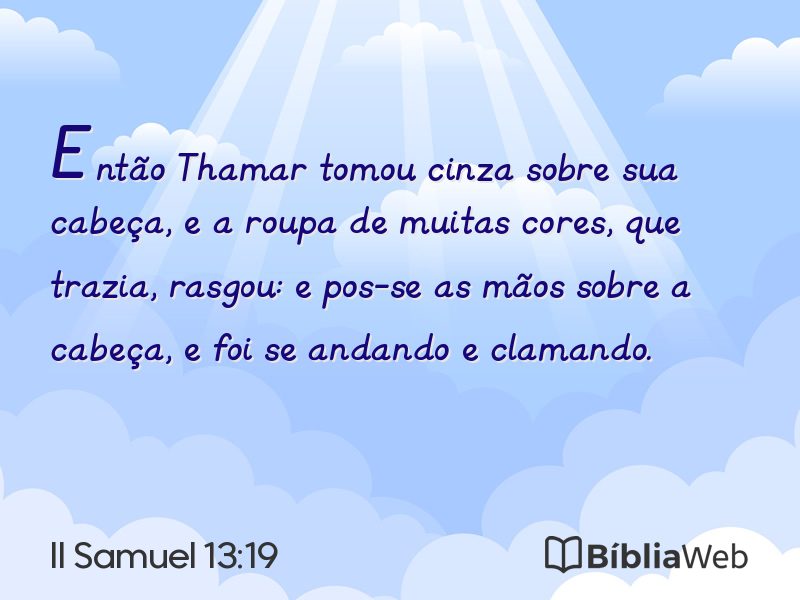 II Samuel 13:19 em imagem para compartilhar