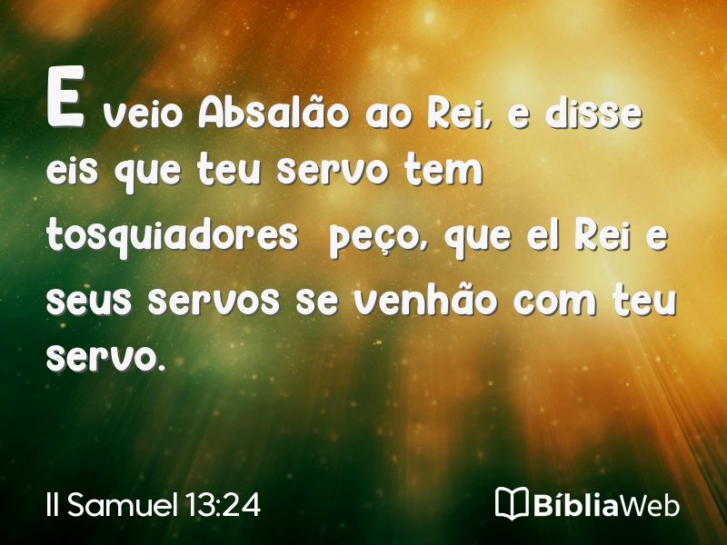 II Samuel 13:24 em imagem para compartilhar