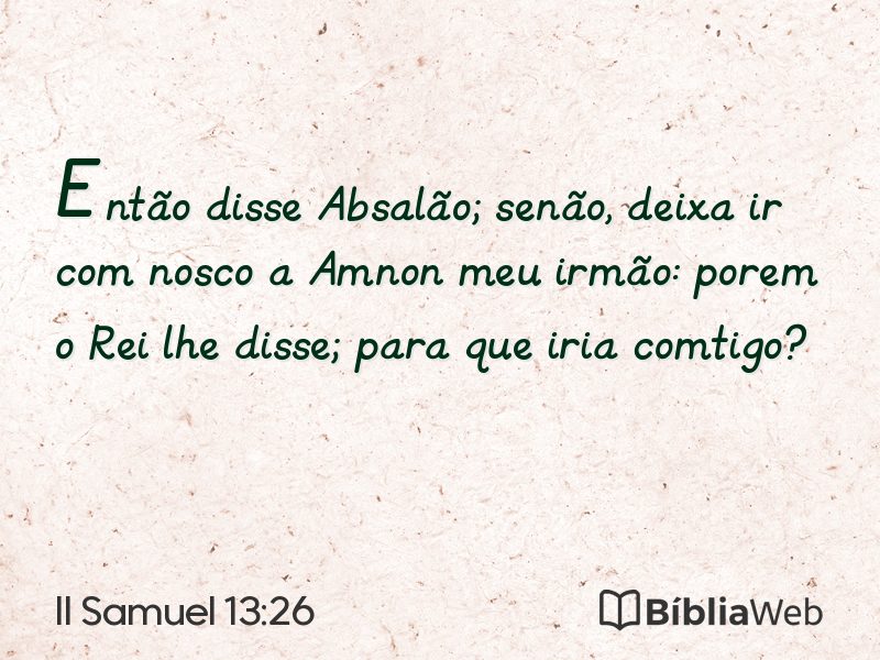 II Samuel 13:26 em imagem para compartilhar
