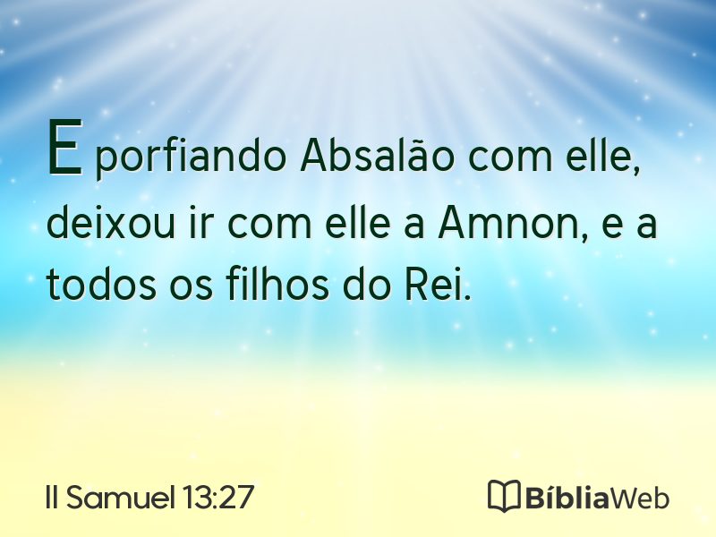 II Samuel 13:27 em imagem para compartilhar