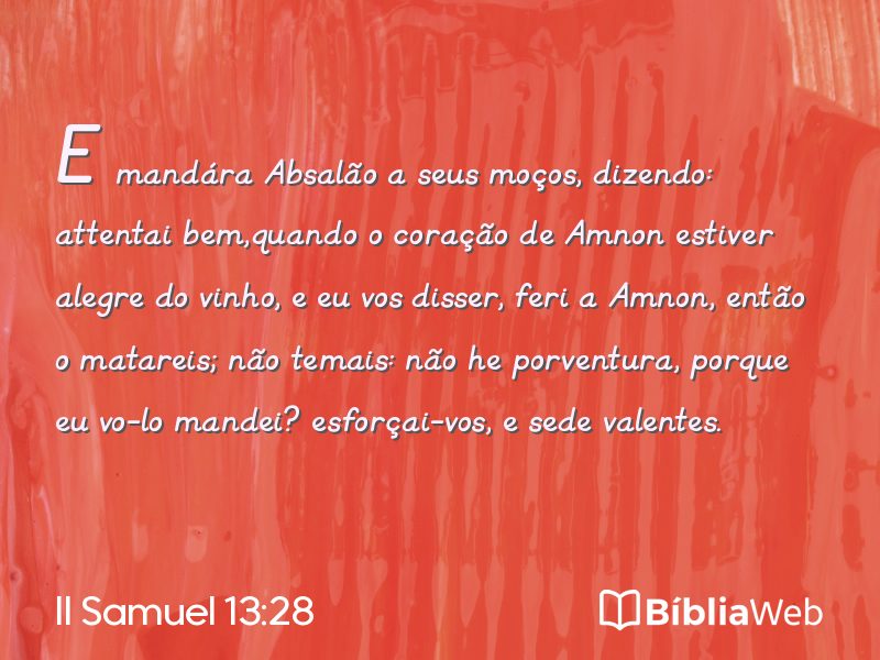 II Samuel 13:28 em imagem para compartilhar