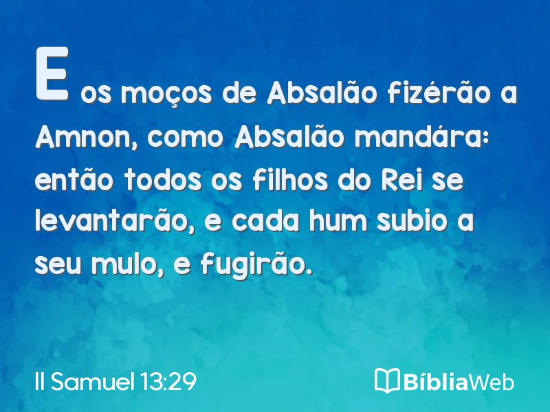 II Samuel 13:29 em imagem para compartilhar