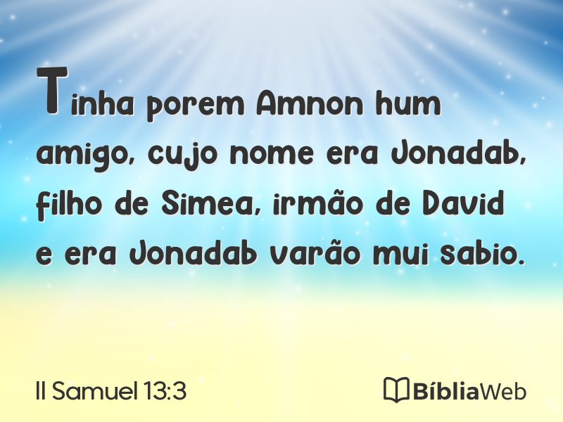 II Samuel 13:3 em imagem para compartilhar