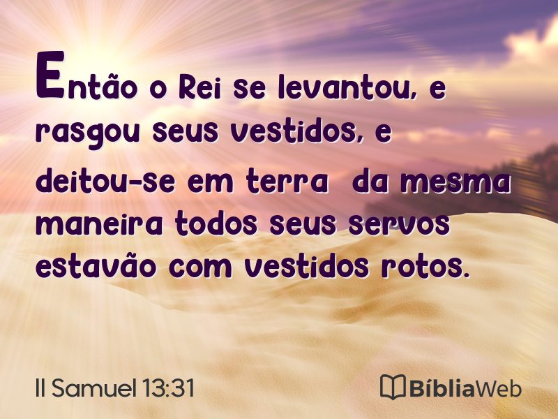 II Samuel 13:31 em imagem para compartilhar