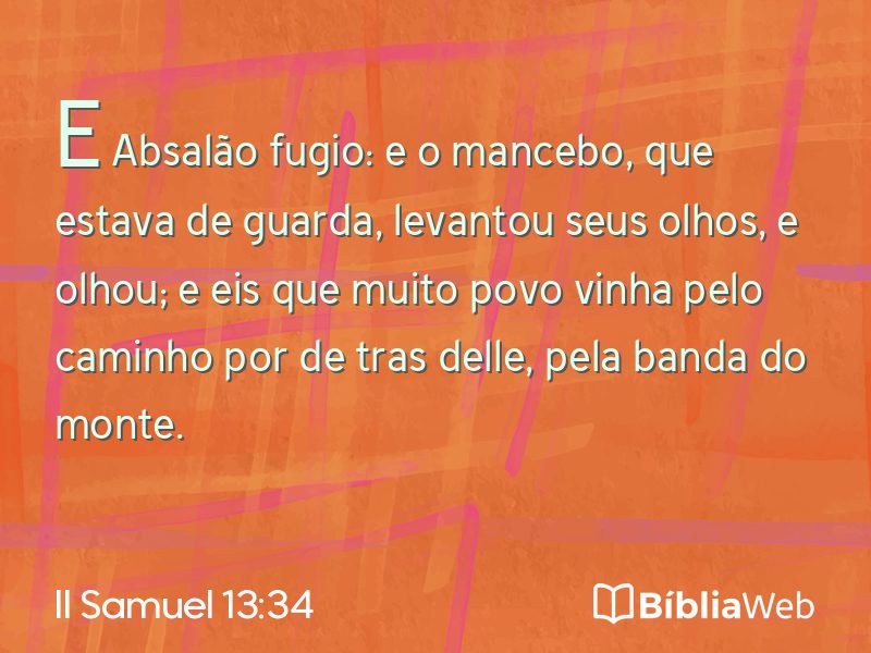 II Samuel 13:34 em imagem para compartilhar