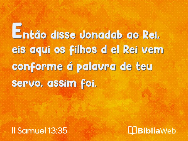 II Samuel 13:35 em imagem para compartilhar