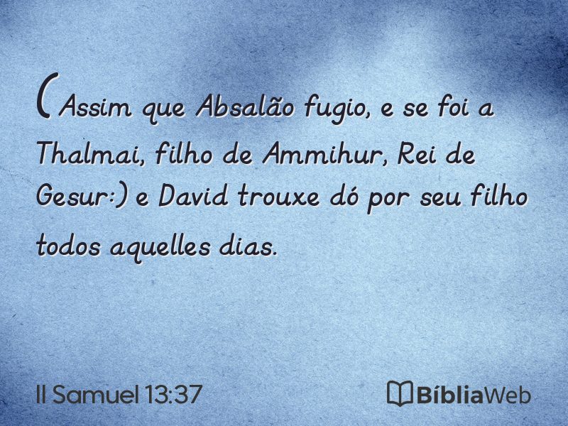 II Samuel 13:37 em imagem para compartilhar