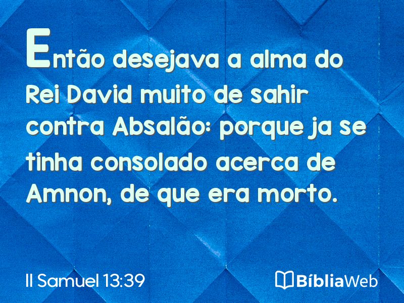 II Samuel 13:39 em imagem para compartilhar