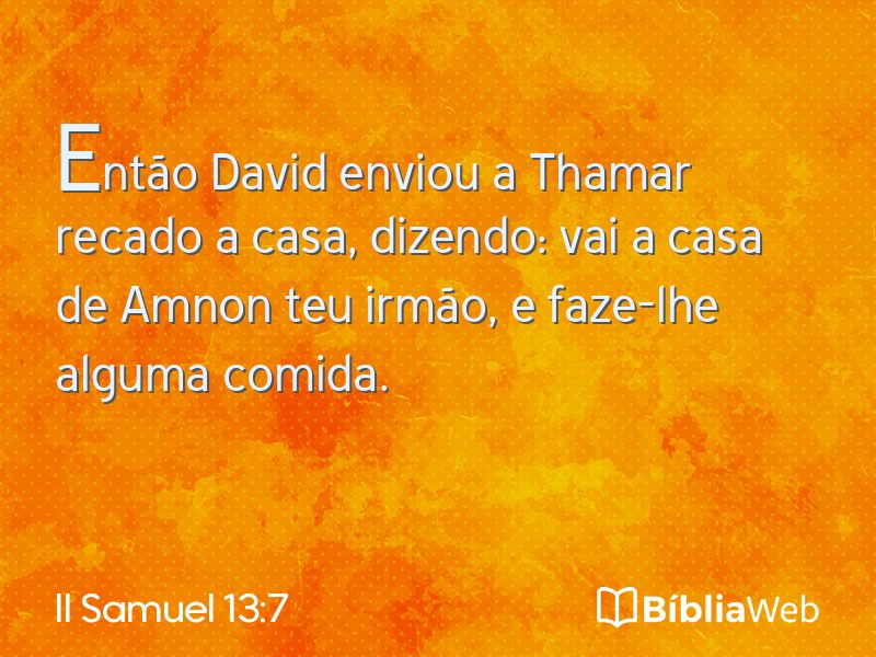 II Samuel 13:7 em imagem para compartilhar