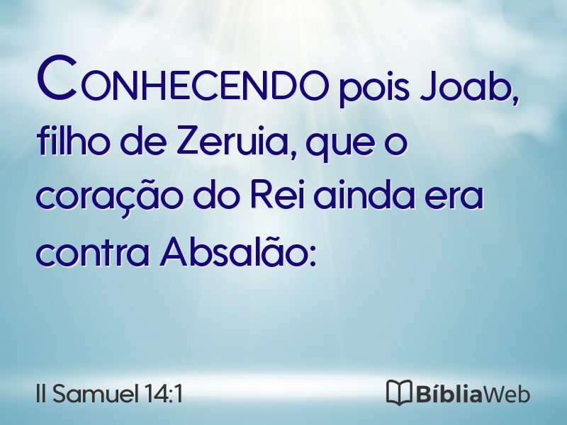 II Samuel 14:1 em imagem para compartilhar