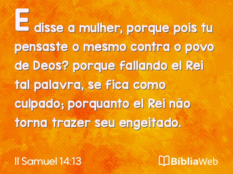 II Samuel 14:13 em imagem para compartilhar