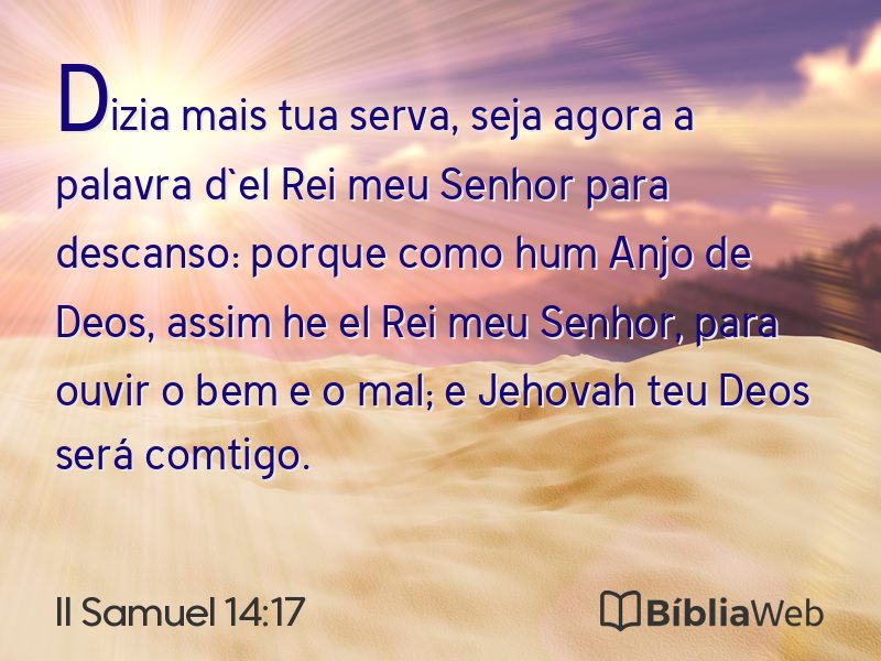 II Samuel 14:17 em imagem para compartilhar
