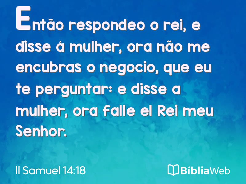 II Samuel 14:18 em imagem para compartilhar