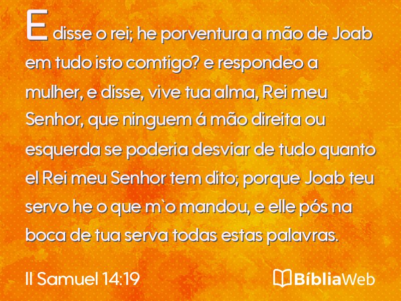 II Samuel 14:19 em imagem para compartilhar