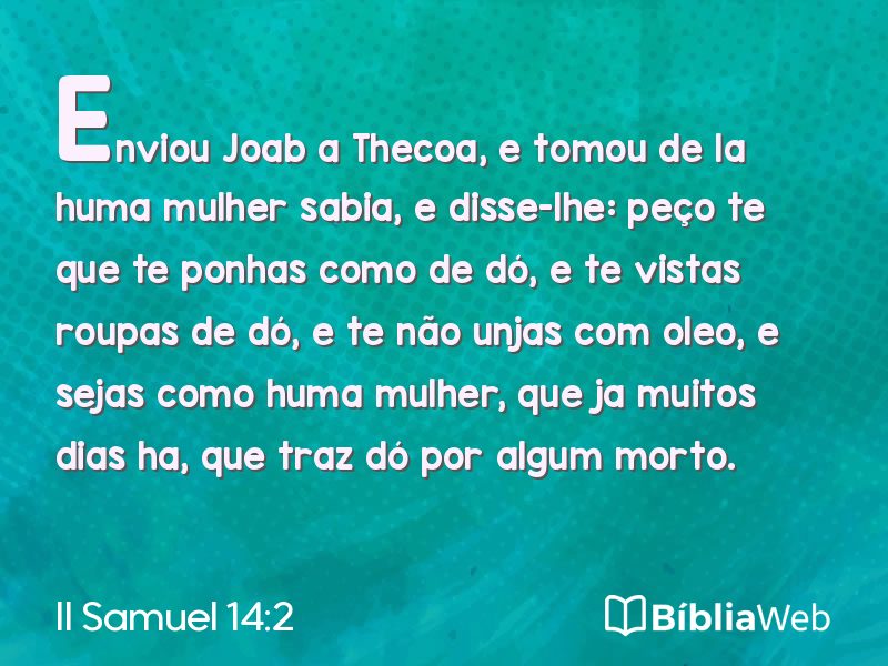 II Samuel 14:2 em imagem para compartilhar