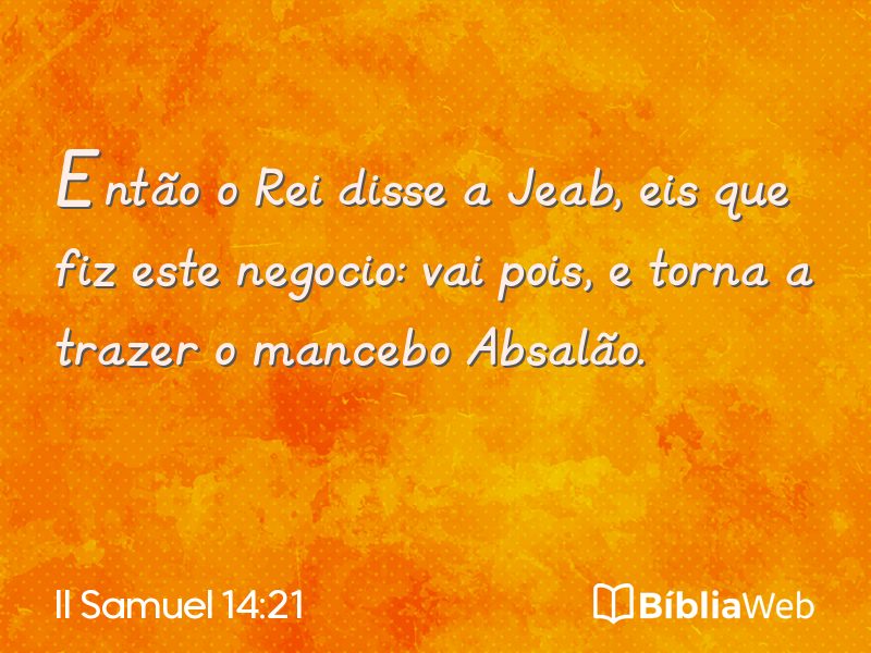 II Samuel 14:21 em imagem para compartilhar