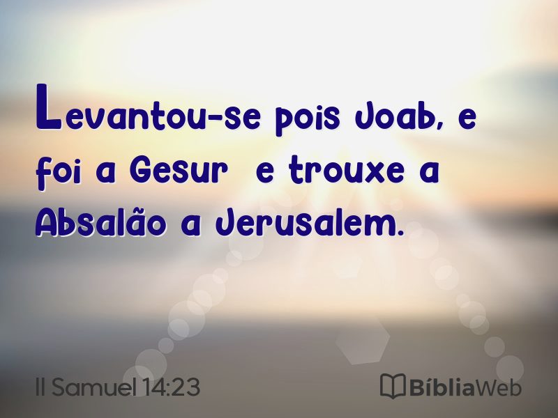 II Samuel 14:23 em imagem para compartilhar