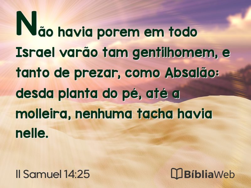 II Samuel 14:25 em imagem para compartilhar