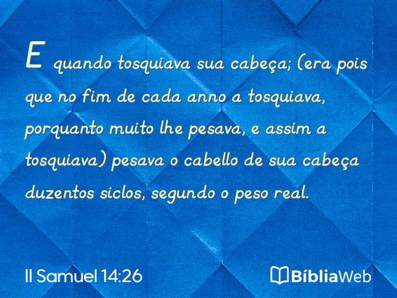 II Samuel 14:26 em imagem para compartilhar