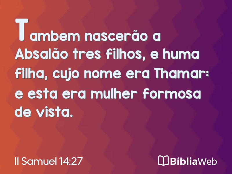 II Samuel 14:27 em imagem para compartilhar