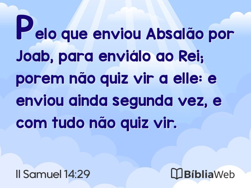 II Samuel 14:29 em imagem para compartilhar