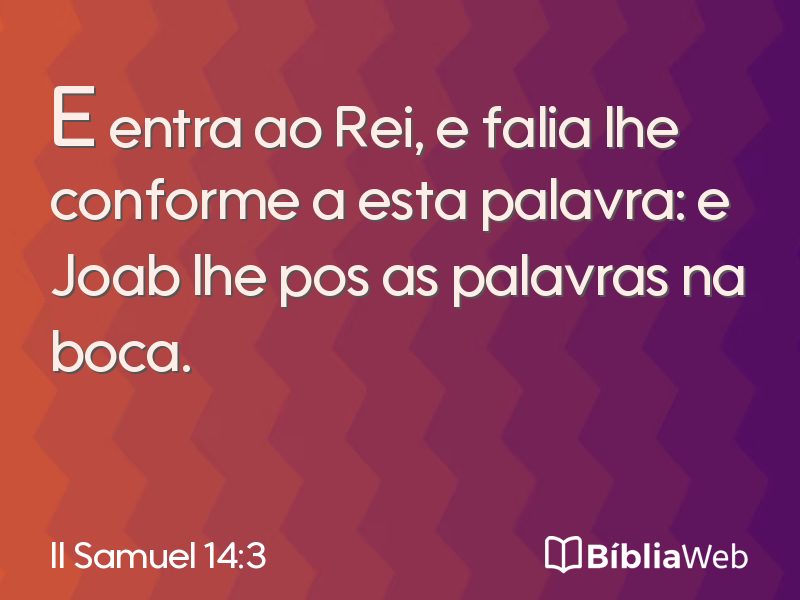 II Samuel 14:3 em imagem para compartilhar
