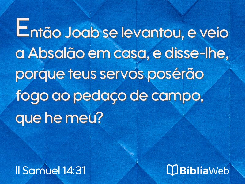II Samuel 14:31 em imagem para compartilhar