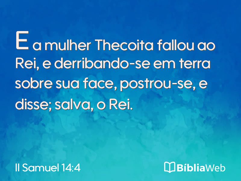 II Samuel 14:4 em imagem para compartilhar