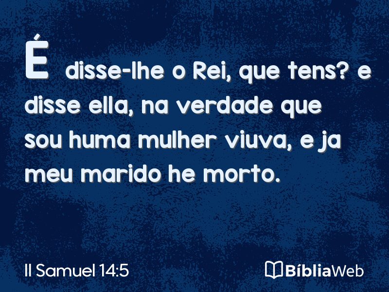 II Samuel 14:5 em imagem para compartilhar
