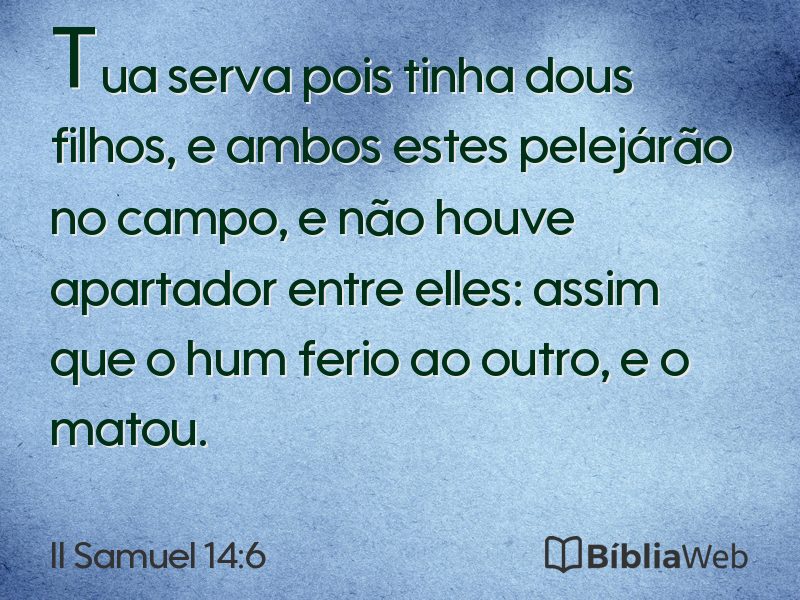 II Samuel 14:6 em imagem para compartilhar
