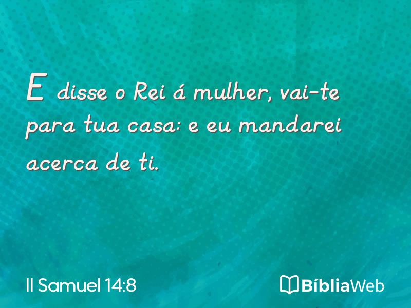 II Samuel 14:8 em imagem para compartilhar