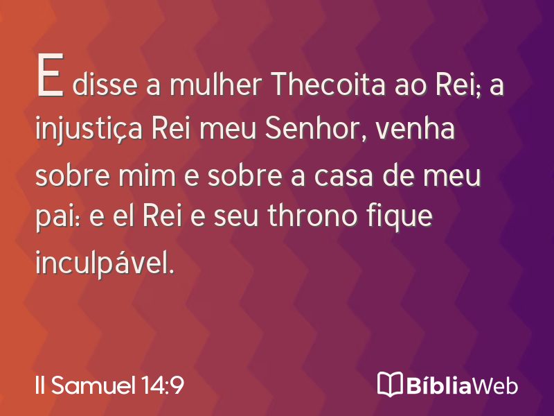 II Samuel 14:9 em imagem para compartilhar