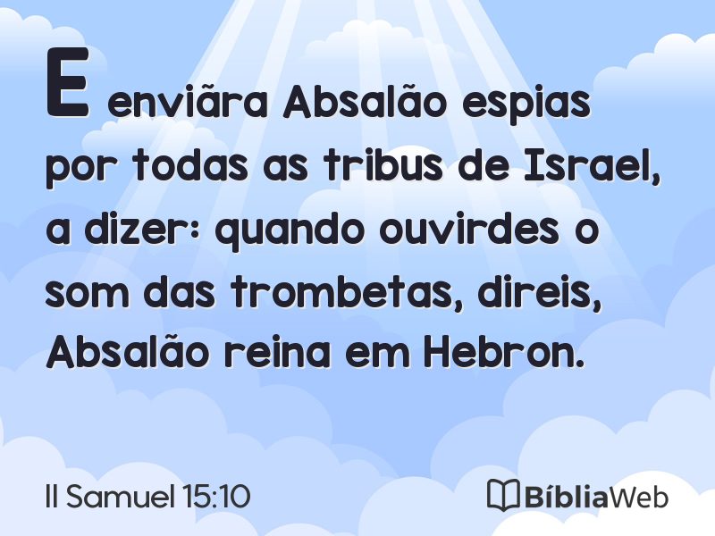 II Samuel 15:10 em imagem para compartilhar