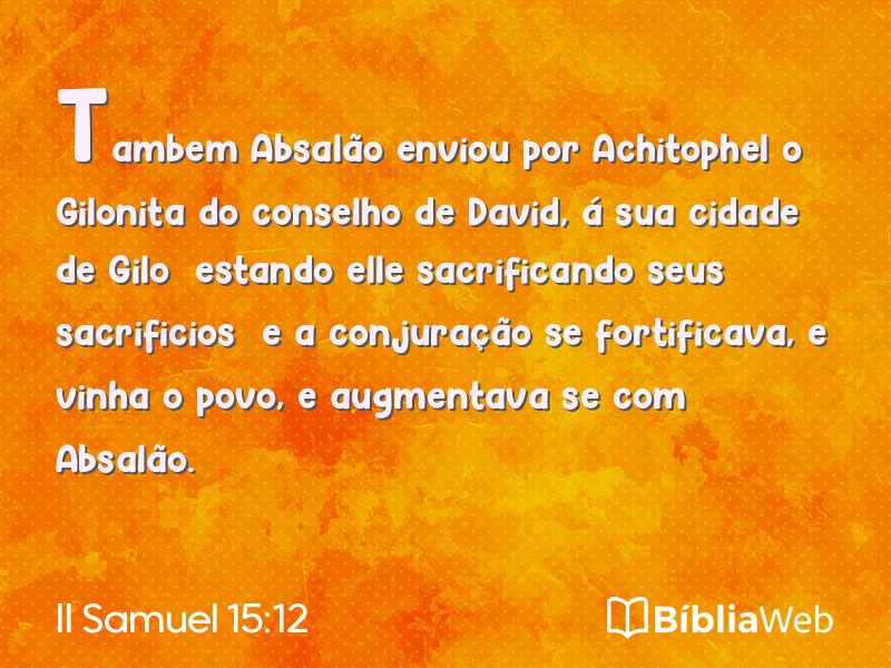 II Samuel 15:12 em imagem para compartilhar