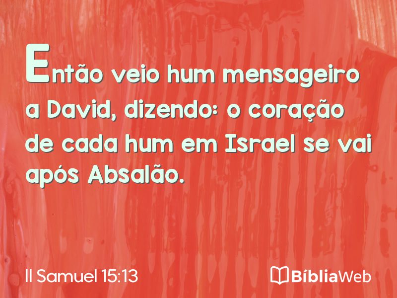 II Samuel 15:13 em imagem para compartilhar